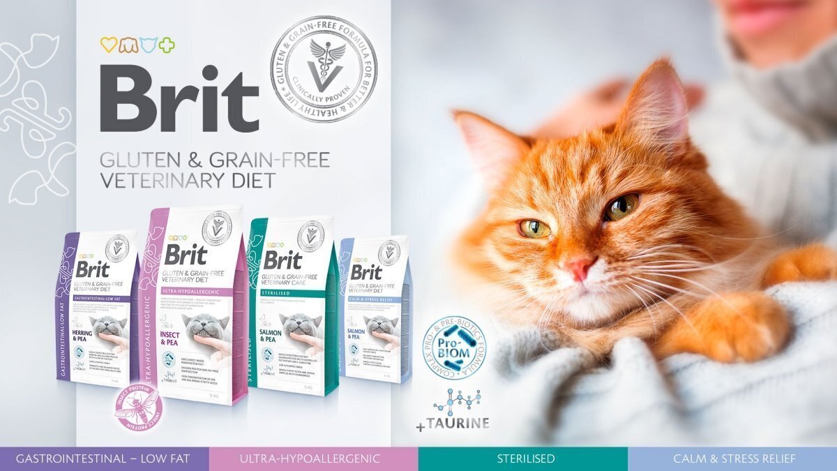 Brit Veterinary Ultra Hypoallergenic kassitoit, 2kg hind ja info | Kassi kuivtoit ja kassikrõbinad | hansapost.ee