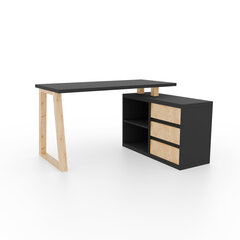 Kirjutuslaud ADRK Furniture Iwo II, must/pruun price and information | Computer desks, writing desks | hansapost.ee