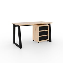 Письменный стол ADRK Furniture Iwo I, коричневый/черный цена и информация | Компьютерные, письменные столы | hansapost.ee