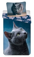 Laste voodipesukomplekt Cat Dark 140×200 cm, 2-osaline price and information | Children's bed linen | hansapost.ee