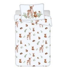 Jerry Fabrics laste voodipesukomplekt Forest animals, 100x135, 2-osaline price and information | Laste voodipesu | hansapost.ee