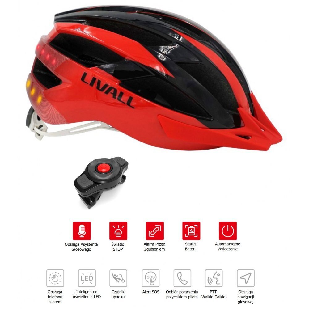 Nutikas kiiver MTB Livall MT1 Neo Intercom / LED / SOS / BT 54-58cm hind ja info | Kiivrid | hansapost.ee