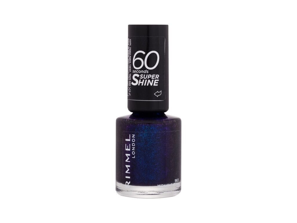 Küünelakk Rimmel 60 Seconds Nail Polish 563 Midnight Rush, 8 ml hind ja info | Küünelakid ja küünelakieemaldajad | hansapost.ee