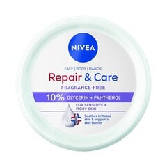 Niisutav kehakreem tundlikule nahale Nivea Repair - Care, 400 ml hind ja info | Kehakreemid, kehaõlid ja losjoonid | hansapost.ee