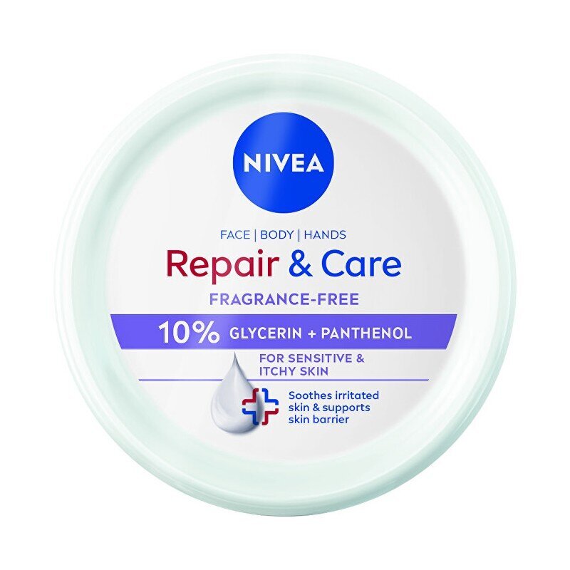 Niisutav kehakreem tundlikule nahale Nivea Repair - Care, 400 ml цена и информация | Kehakreemid, kehaõlid ja losjoonid | hansapost.ee