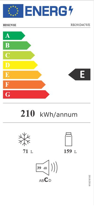 Hisense RB291D4CWE hind ja info | Külmkapid-külmikud | hansapost.ee