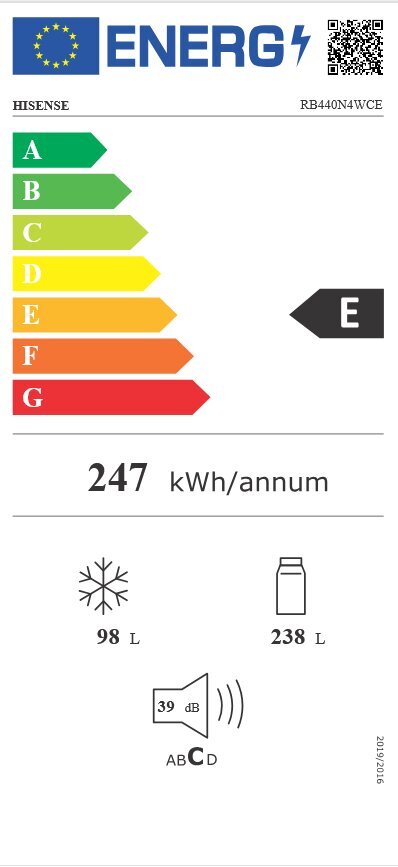 Hisense RB440N4WCE hind ja info | Külmkapid-külmikud | hansapost.ee