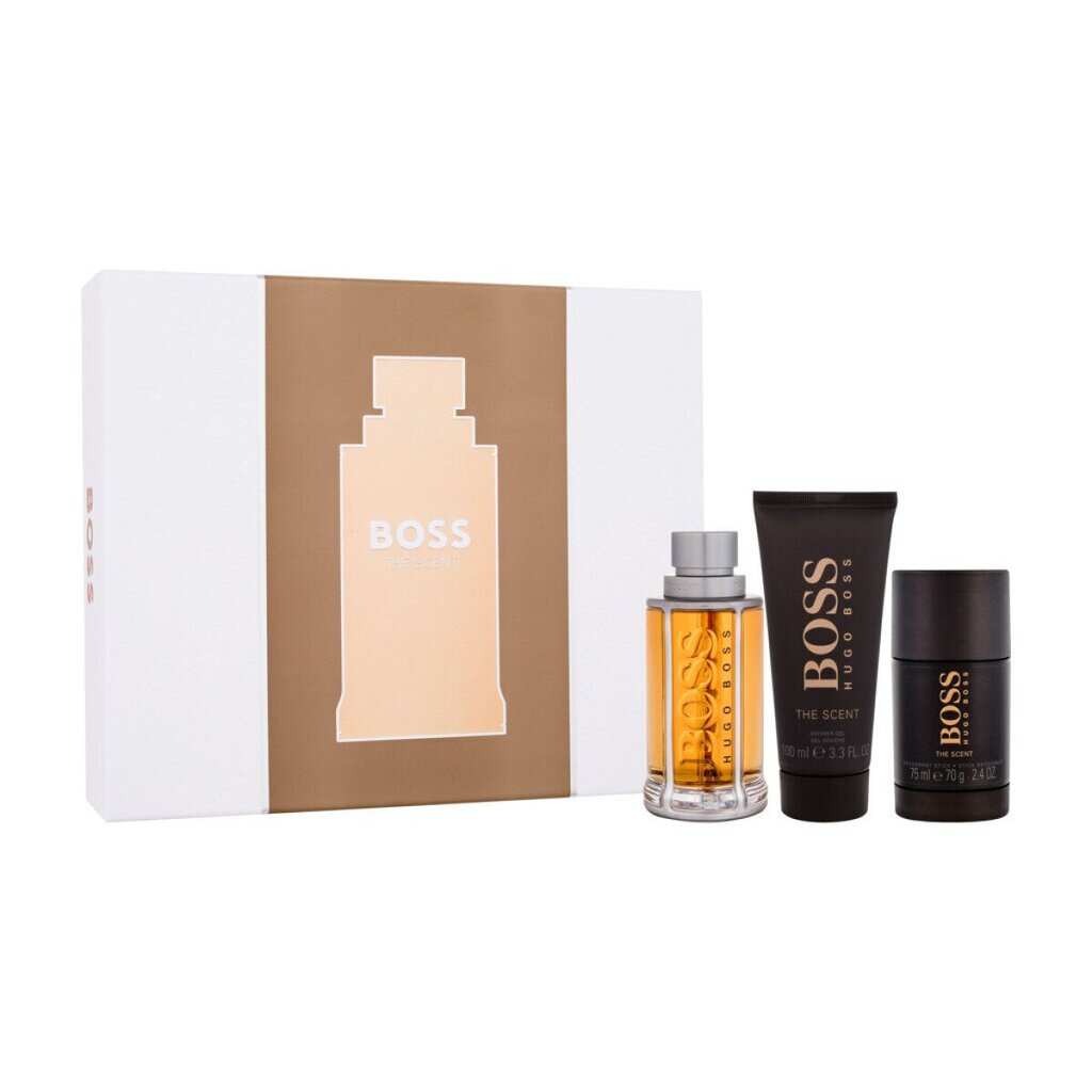 Kosmeetikakomplekt Hugo Boss The Scent meestele: tualettvesi 100 ml + dušigeel 100 ml + pliiatsdeodorant 75 ml hind ja info | Parfüümid meestele | hansapost.ee