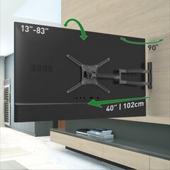 Настенное крепление для ТВ Barkan BM443XL цена и информация | Кронштейны и крепления для телевизоров | hansapost.ee