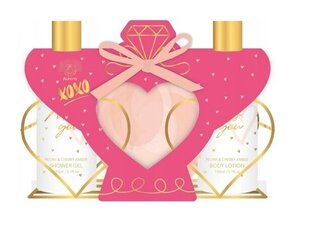 Komplekt Aurora XoXo: dušigeel, 150 ml + kehapalsam, 150 ml + duši svamm price and information | Body creams, body oils and lotions | hansapost.ee