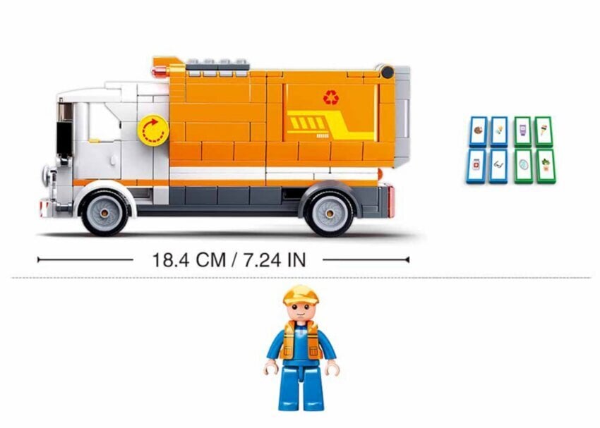 Konstruktor Sluban - Garbage Truck, 326 osa цена и информация | Klotsid ja konstruktorid | hansapost.ee