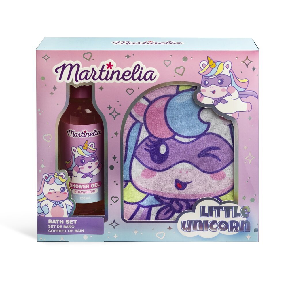 Vannikomplekt lastele Martinelia Unicorn, 200 ml цена и информация | Laste ja ema kosmeetika | hansapost.ee