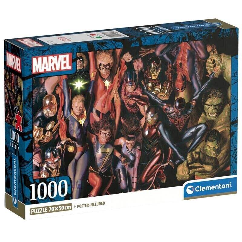 Pusle Clementoni Marvel, 1000 tk hind ja info | Pusled lastele ja täiskasvanutele | hansapost.ee