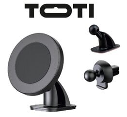 Seek Toti Seek Toti Magnetic Round Shape Car Holder with 3M Glue Mount (Black) hind ja info | Telefonihoidjad | hansapost.ee