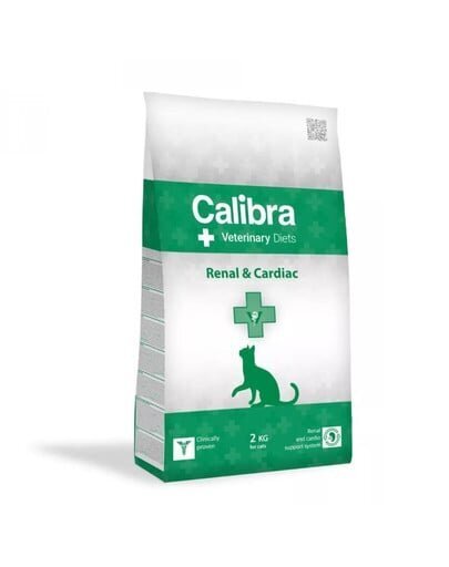 Calibra Veterinary Diet Renal&Cardiac, 2 kg цена и информация | Kassi kuivtoit ja kassikrõbinad | hansapost.ee