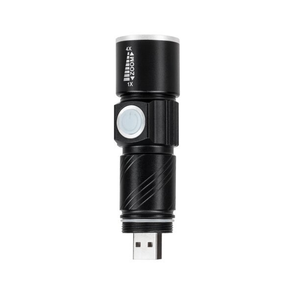 Alumiinium taskulamp 3w (zoom, usb pistik) цена и информация | Taskulambid, pealambid ja prožektorid | hansapost.ee