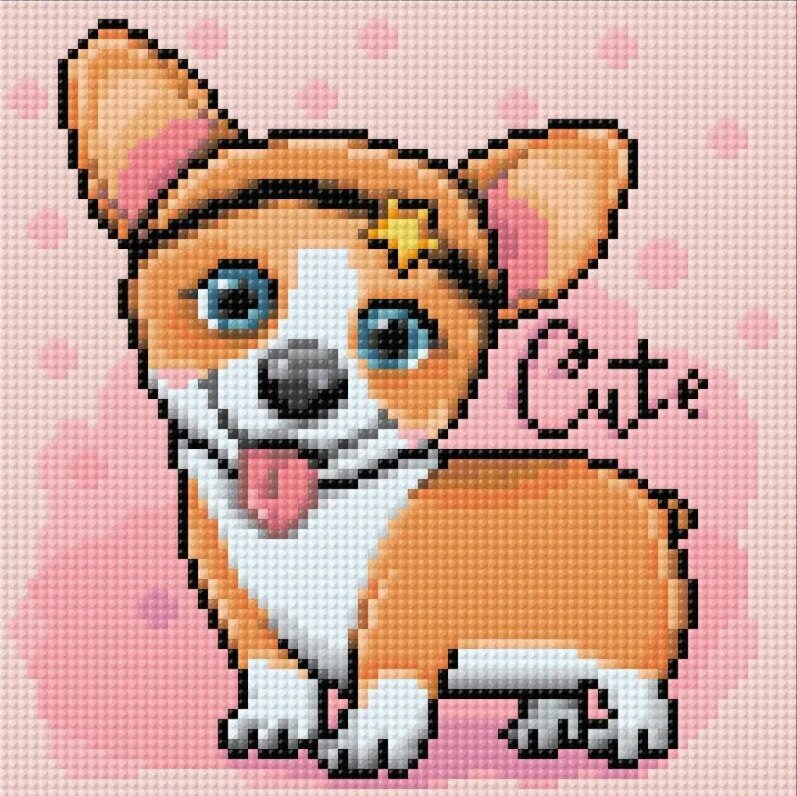 Teemantmosaiik Corgi DP2473, 20x20 cm цена и информация | Teemantmaalide komplektid | hansapost.ee