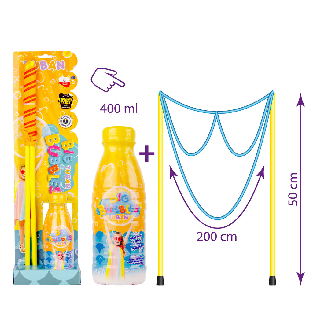 Mullipuhumiskomplekt Tuban (50 cm) + 400 ml mullivedelik, TU3647 hind ja info | Ranna- ja õuemänguasjad | hansapost.ee