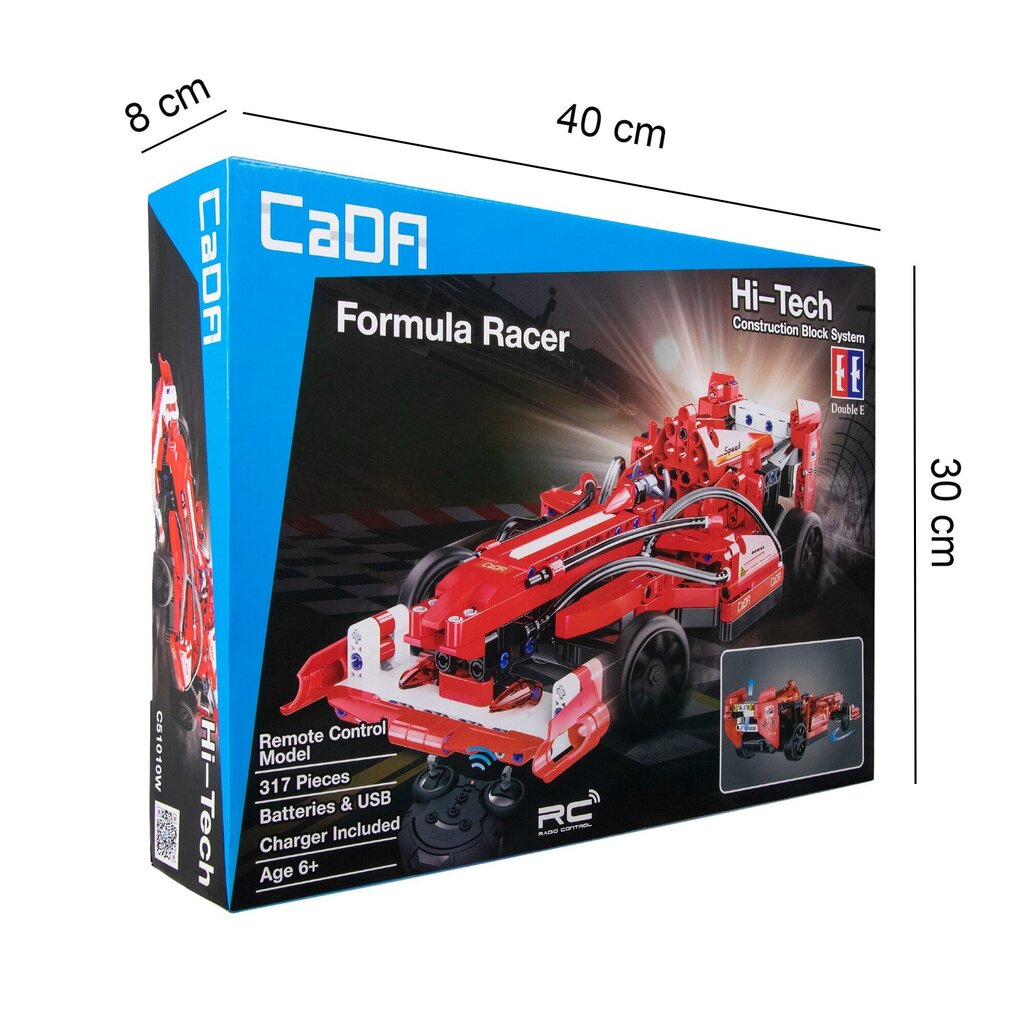 Plokid Formula 1 puldiga juhitav auto Cada C51010W 317 tk. цена и информация | Klotsid ja konstruktorid | hansapost.ee