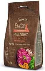 Fitmin Dog Purity GF kuivtoit täiskasvanud väikest tõugu koertele veiselihaga, 4 kg price and information | Dry dog food and crisps | hansapost.ee