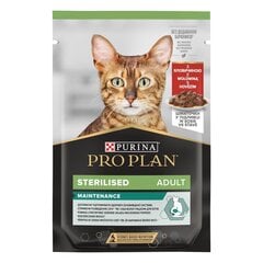 Purina Pro Plan Sterilised для стерилизованных кошек, с говядиной и курицей, 10х85 г цена и информация | Кошачьи консервы | hansapost.ee