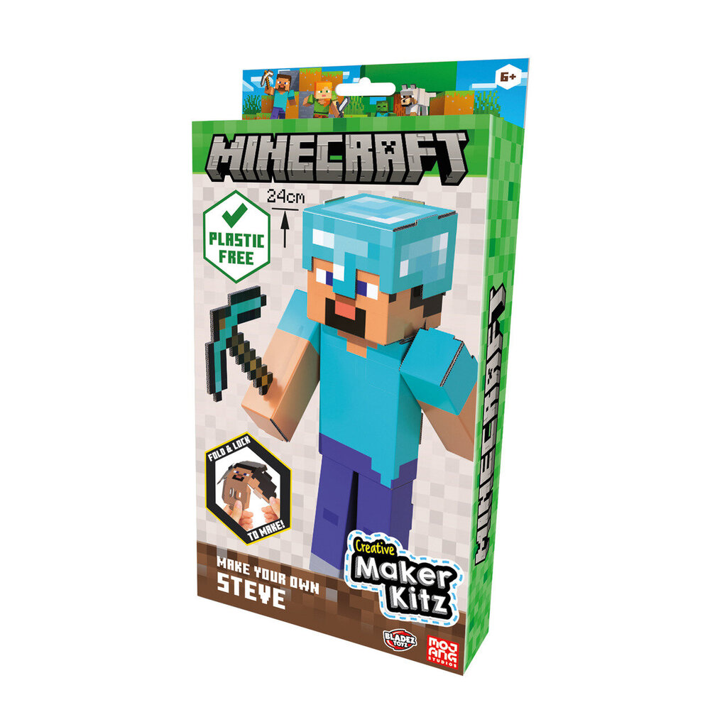 Komplekt Bladez Minecraft Builds Steve'i kujuke MC85803 цена и информация | Arendavad laste mänguasjad | hansapost.ee