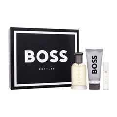 Kosmeetikakomplekt Hugo Boss Boss Bottled EDT meestele: Tualettvesi 100 ml + Tualettvesi 10 ml + dušigeel 100 ml цена и информация | Духи для Него | hansapost.ee