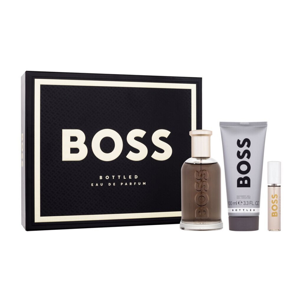 Kosmeetikakomplekt Hugo Boss Boss Bottled EDP meestele: Lõhnavesi 100 ml + Lõhnavesi 10 ml + dušigeel 100 ml hind ja info | Parfüümid meestele | hansapost.ee