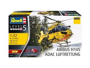 Сборная пластиковая модель. Revell -  Eurocopter H 145 ADAC/REGA, 1/32, 04969 цена и информация | Конструкторы и кубики | hansapost.ee