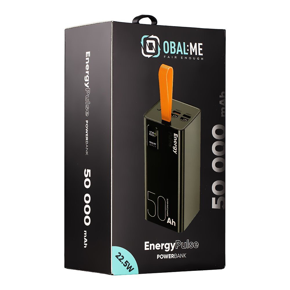 Obal:Me EnergyPulse Powerbank 50000mAh 22.5W Black hind ja info | Akupangad | hansapost.ee