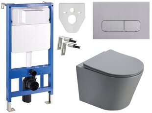 Kahjustatud pakendiga toode. WC komplekt Mexen 5in1 Fenix Slim koos wc-potiga Rico Rimless Slim, Light grey mat hind ja info | Sanitaartehnika defektiga pakendis | hansapost.ee