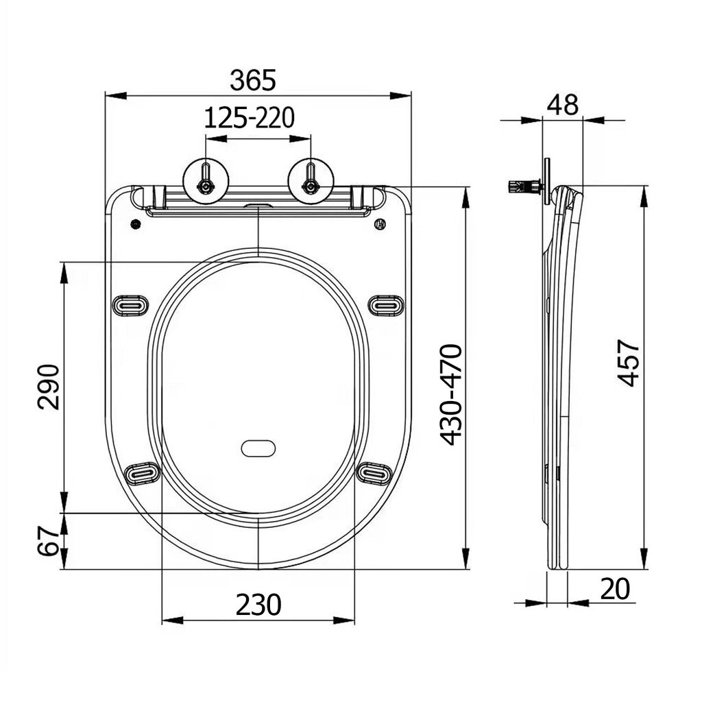 WC-pott SLIM, Soft Close, Easy Take, PACO valge hind ja info | Vannitoa aksessuaarid | hansapost.ee