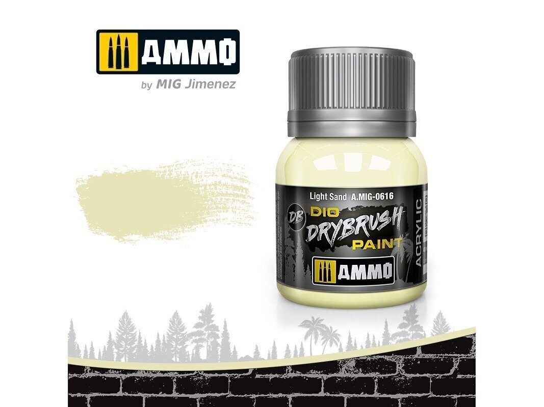 AMMO MIG - DRYBRUSH Light Sand, 40ml, 0616 hind ja info | Kunstitarbed, voolimise tarvikud | hansapost.ee