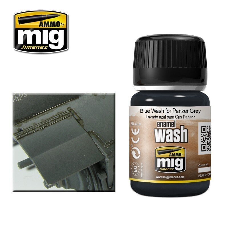 AMMO MIG - BLUE WASH FOR PANZER GREY, 35ml, 1006 hind ja info | Kunstitarbed, voolimise tarvikud | hansapost.ee