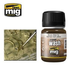 Краска AMMO MIG - BROWN WASH FOR GERMAN DARK YELLOW, 35 мл, 1000 цена и информация | Принадлежности для рисования, лепки | hansapost.ee