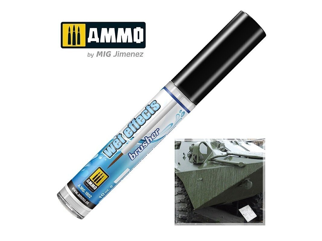 AMMO MIG - EFFECTS BRUSHER - Wet Effects, 1802 цена и информация | Kunstitarbed, voolimise tarvikud | hansapost.ee