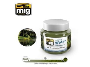 Принадлежности для рисования Ammo Mig Slow River Water, 250ml., AMIG2204 цена и информация | Принадлежности для рисования, лепки | hansapost.ee