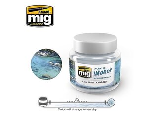 Принадлежности для рисования Ammo Mig Clear Water, 250ml., AMIG2205 цена и информация | Принадлежности для рисования, лепки | hansapost.ee