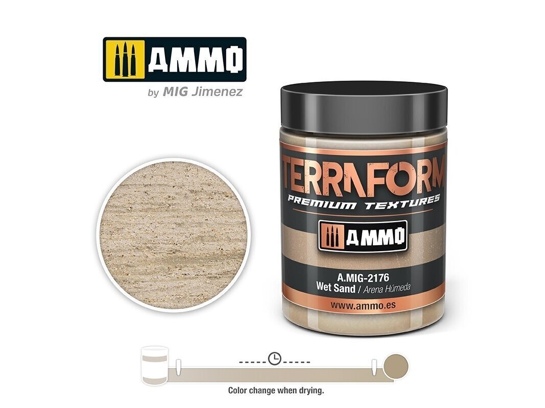 AMMO MIG - TERRAFORM Wet Sand, 100ml, 2176 цена и информация | Kunstitarbed, voolimise tarvikud | hansapost.ee