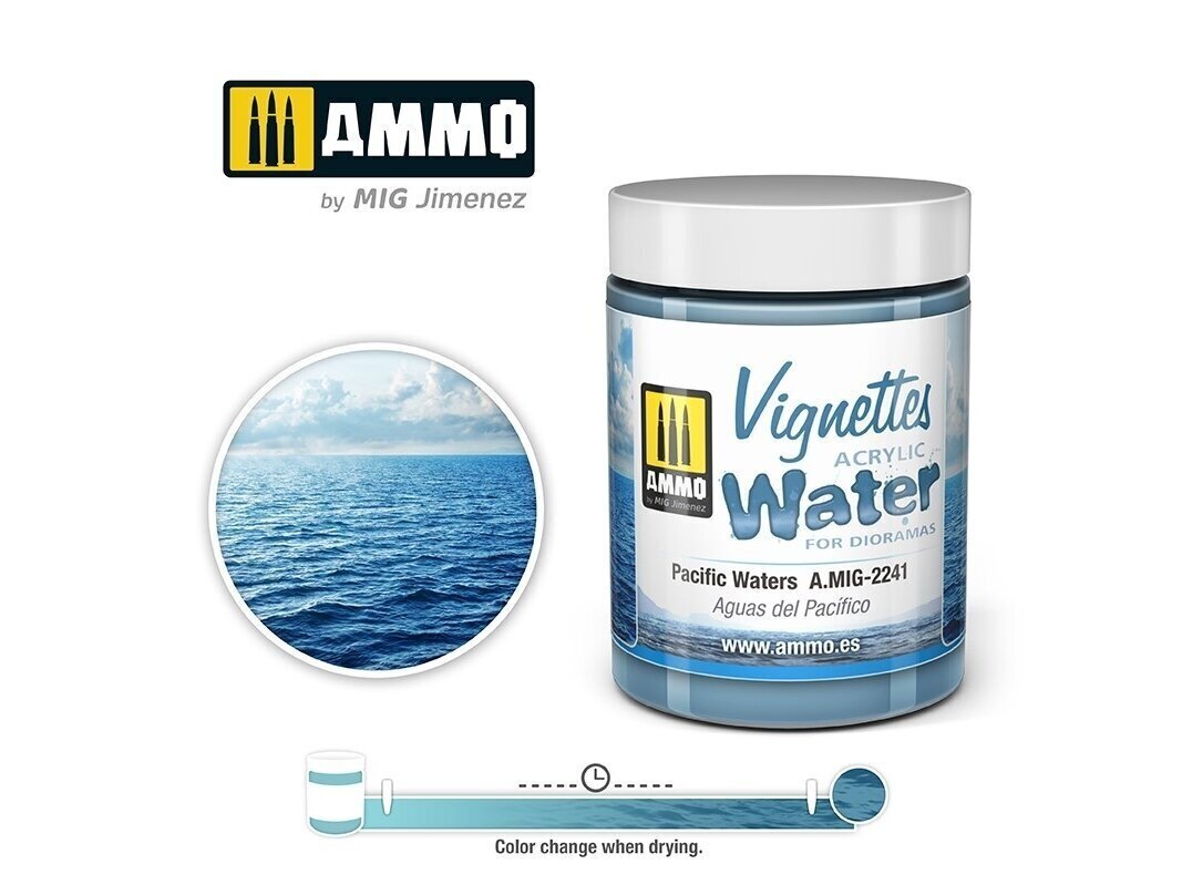 Akrüülvesi Ammo, Pacific water, 100ml, 2241 цена и информация | Kunstitarbed, voolimise tarvikud | hansapost.ee