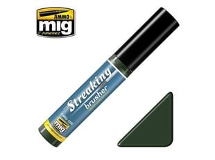 AMMO MIG Streakingbrusher Green-Grey Grime 1256 price and information | Kunstitarbed, voolimise tarvikud | hansapost.ee