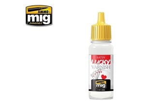 AMMO MIG - SATIN LUCKY VARNISH poolmatt akrüüllakk, 17ml. AMIG2056 hind ja info | Kunstitarbed, voolimise tarvikud | hansapost.ee