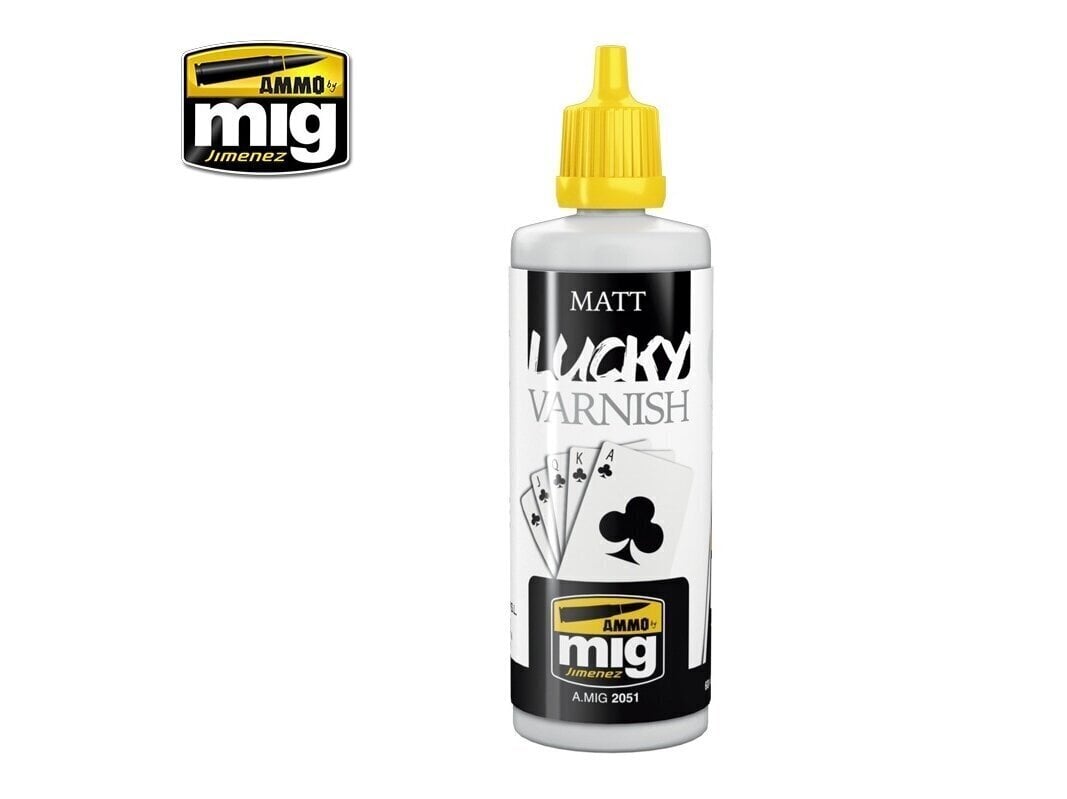 Ammo Mig - Matt Lucky Varnish matt akrüüllakk, 60ml. AMIG2051 hind ja info | Kunstitarbed, voolimise tarvikud | hansapost.ee