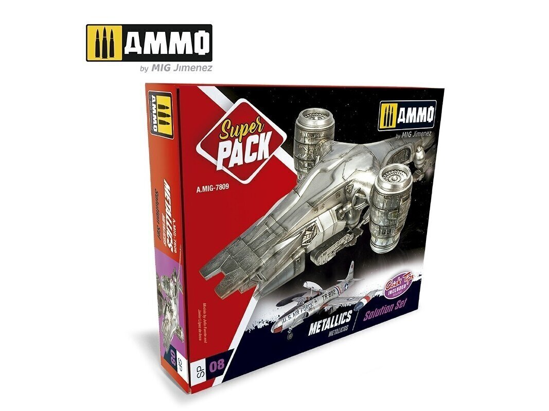 AMMO MIG - SUPER PACK METALLICS. AMIG7809 hind ja info | Kunstitarbed, voolimise tarvikud | hansapost.ee