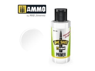 AMMO MIG - ONE SHOT PRIMER (Teraga krunt) - TRANSPARENT, 60ml, 2041 hind ja info | Kunstitarbed, voolimise tarvikud | hansapost.ee