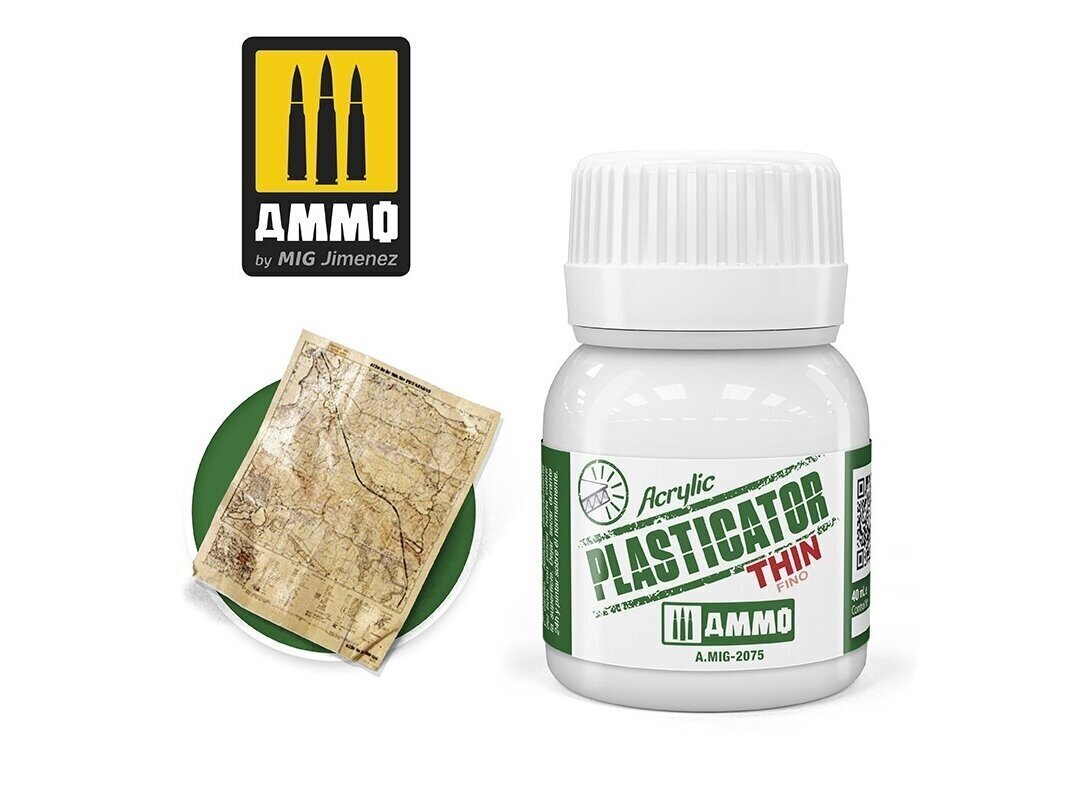 AMMO MIG - PLASTICATOR THIN, 40ml. AMIG2075 hind ja info | Kunstitarbed, voolimise tarvikud | hansapost.ee