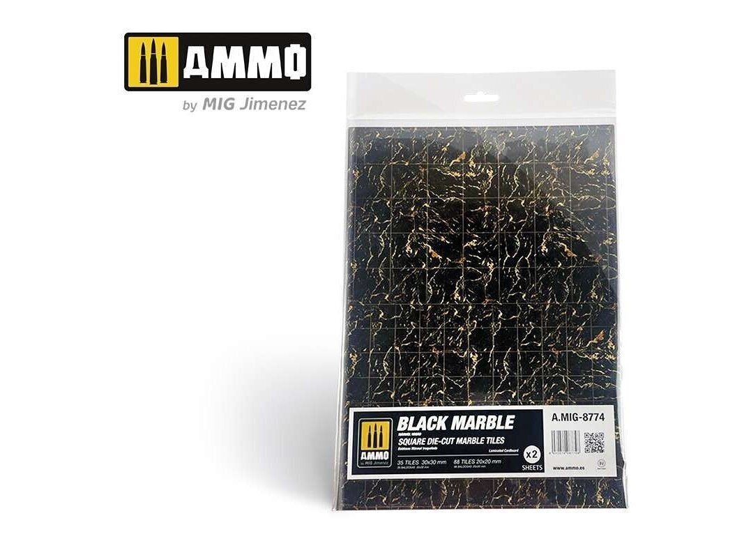 Materjal modelleerimiseks Ammo Mig Black Marble, 2 tk, 8774, must цена и информация | Kunstitarbed, voolimise tarvikud | hansapost.ee