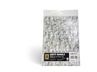 AMMO MIG - материал для моделирования White Marble. Square die-cut marble tiles 8771 цена и информация | Принадлежности для рисования, лепки | hansapost.ee