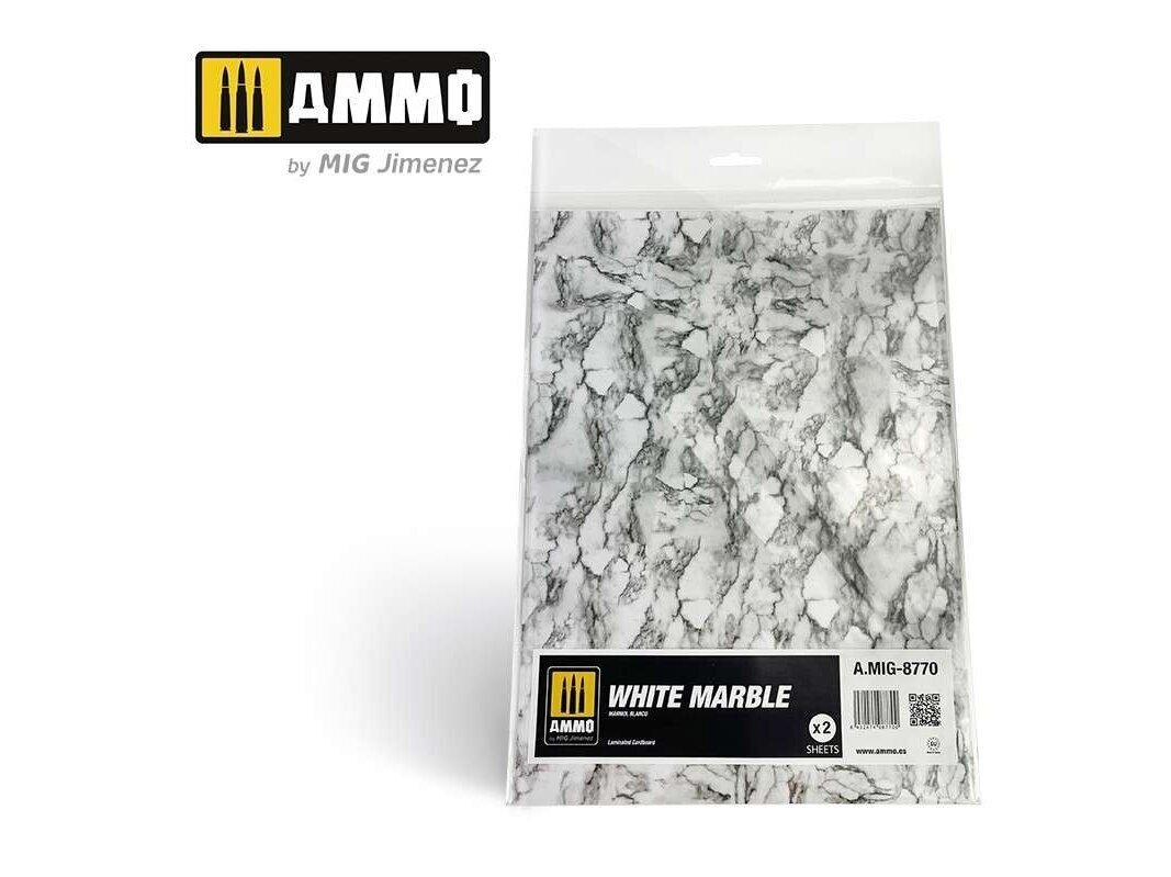 Materjal modelleerimiseks Ammo Mig White Marble, 2 tk, 8770, valge цена и информация | Kunstitarbed, voolimise tarvikud | hansapost.ee