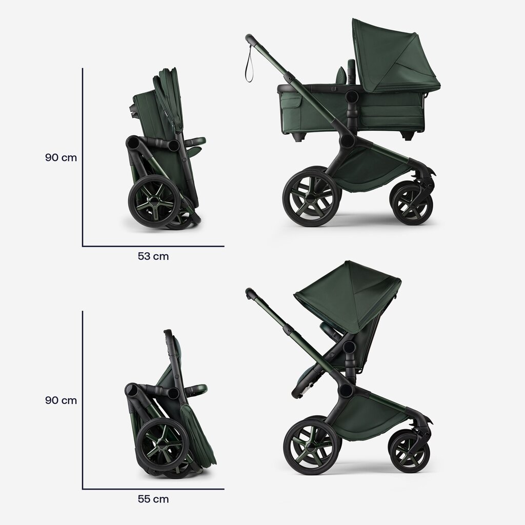 Bugaboo universaalne vanker Fox 5, Noir Limited Edition Midnight Green price and information | Vankrid, jalutuskärud | hansapost.ee